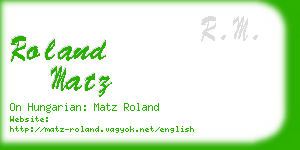 roland matz business card